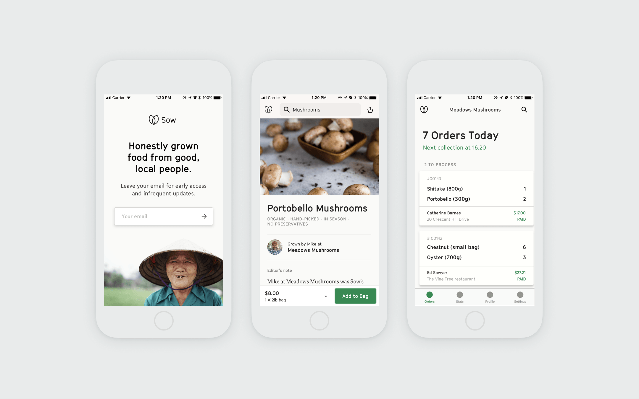 App design concepts, to communicate the idea for investor pitching